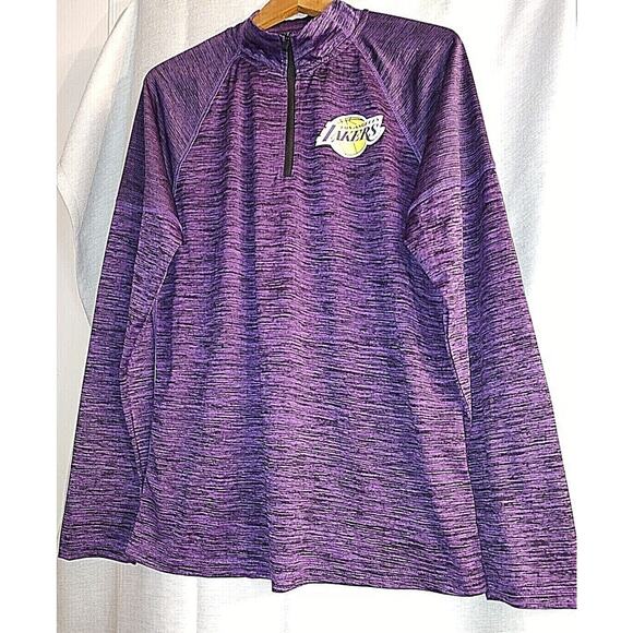 Los Angeles Lakers Purple zip pullover long sleeve size Medium Unisex - Picture 9 of 10